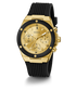 Guess Ladies Black Gold Tone
