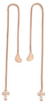 AMEN Modell CUORE CROCE CRISTALLI ROSE GOLD | Schmuck